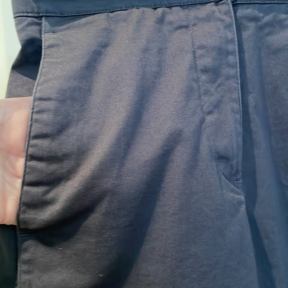 Babaton sz OO cotton/elastane wider leg back pocket darts dark grey/taupe - Picture 2 of 10